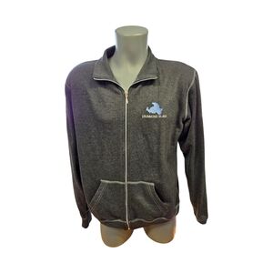 Perrin RS for Her Drummond Island Michigan Zip Front Jacket Gray Blue SZ XL